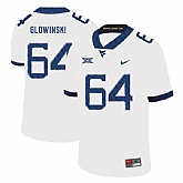 West Virginia Mountaineers 64 Mark Glowinski White College Football Jersey Dzhi,baseball caps,new era cap wholesale,wholesale hats
